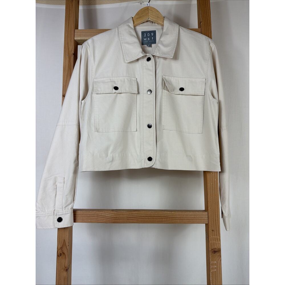 NWT 209 WST Beige Snap Up Twill Dress OR Jacket OR Skirt #1194 Size MD READ!!! - Picture 6 of 8